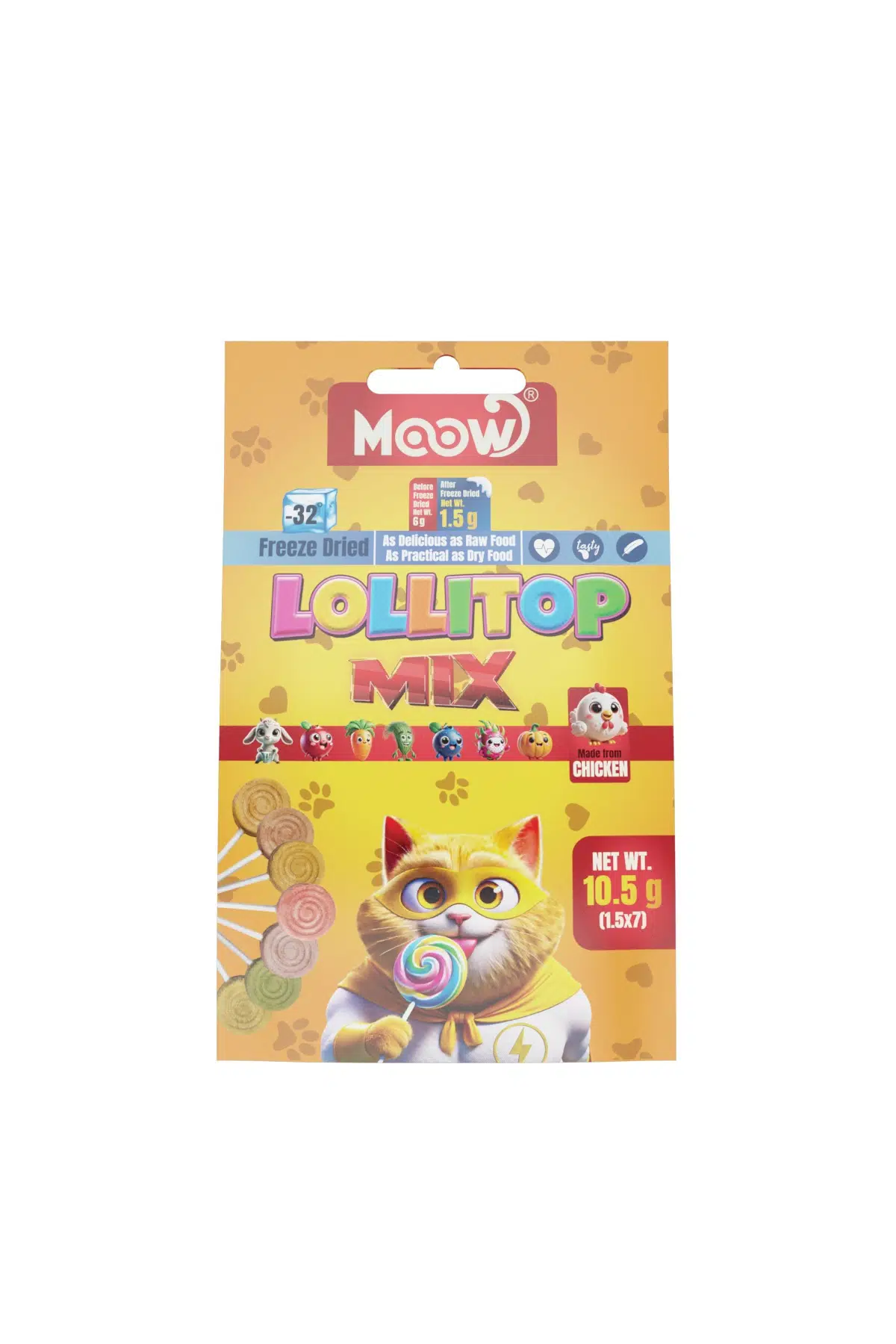 SVGPT MOW Karışık 1.5gr x7'li 7 Lezzetli Kedi Lolitop