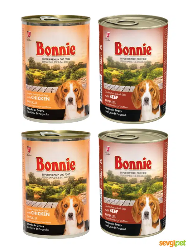 svgpt BNNE 4'lü Mix Paket Konserve Köpek Maması - Karışık Lezzetler 4 x 400 Gr