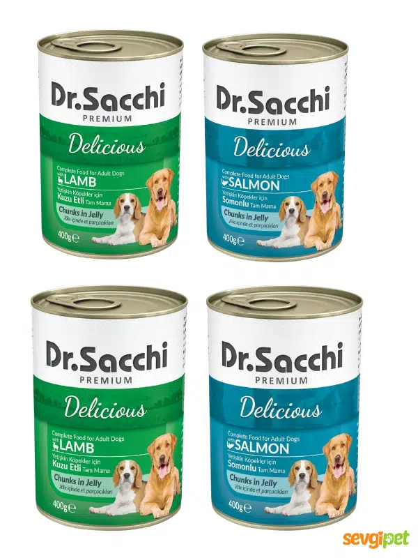 DRSCCHI 4'lü Mix Paket Köpek Konservesi - Karışık Lezzetler (4 x 400 Gr)