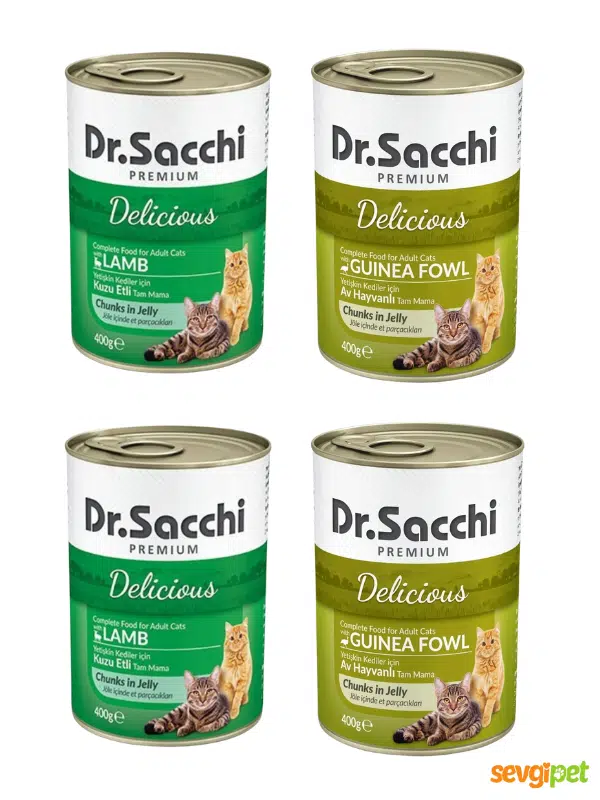 DRSCCH 4'lü Mix Paket Kedi Konservesi - Karışık Lezzetler (4 x 400 Gr)