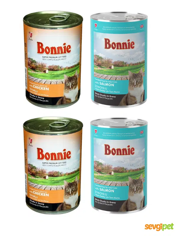 BNNIE 6'lı Mix Paket Kedi Konservesi (6 x 400 Gr)
