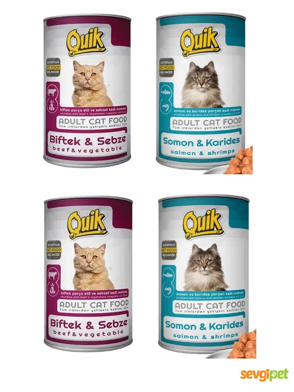 qick 6'lı Mix Paket Kedi Konservesi (6 x 400 Gr)
