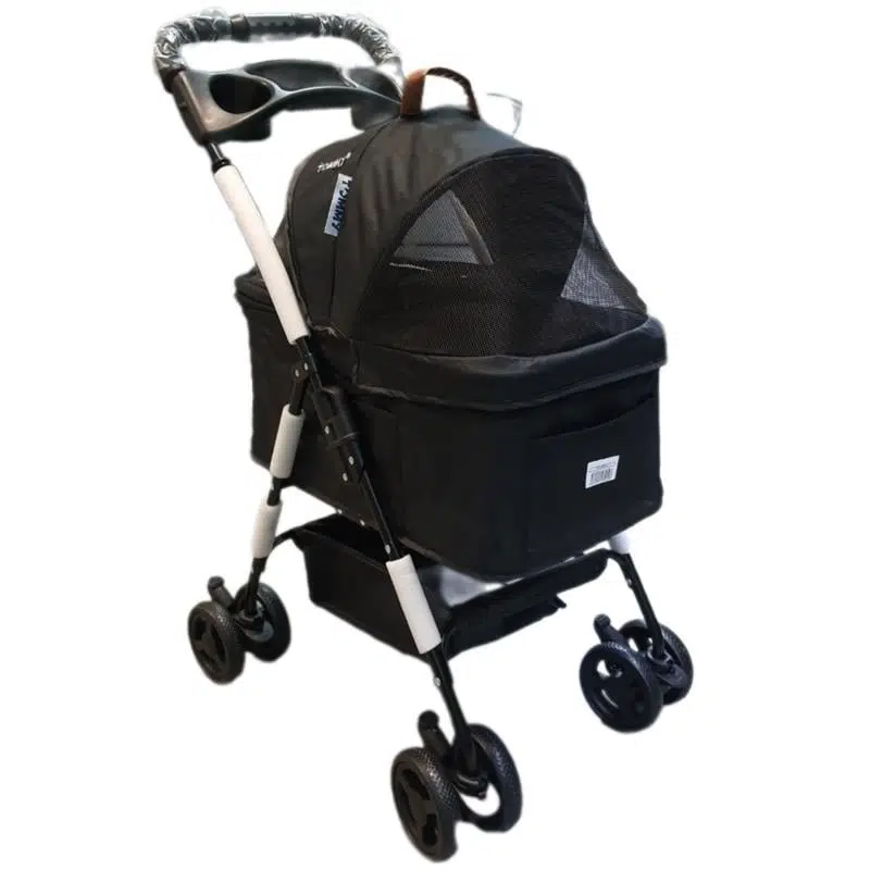 Evcil Hayvan Arabası 65x45x95cm Siyah Max 15 Kg