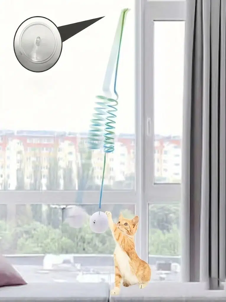 Etkileşimli Asılı Yaylı Peluş Tavşan Kedi Oltası