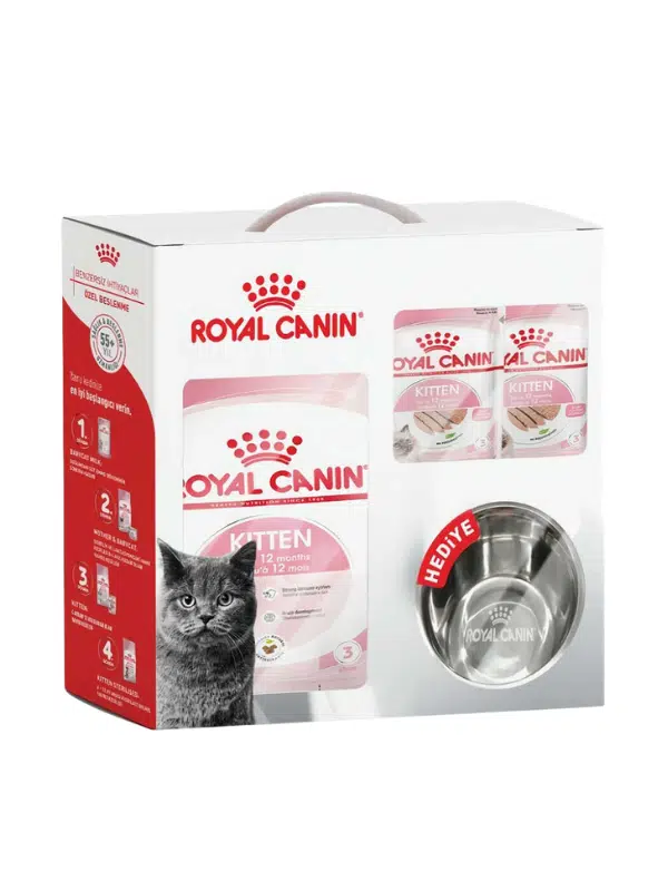 RYL CNN Kitten Yavru Kedi Maması 2 Kg + 6 Adet Kitten 85 Gr Yaş Mama + Mama Kabı