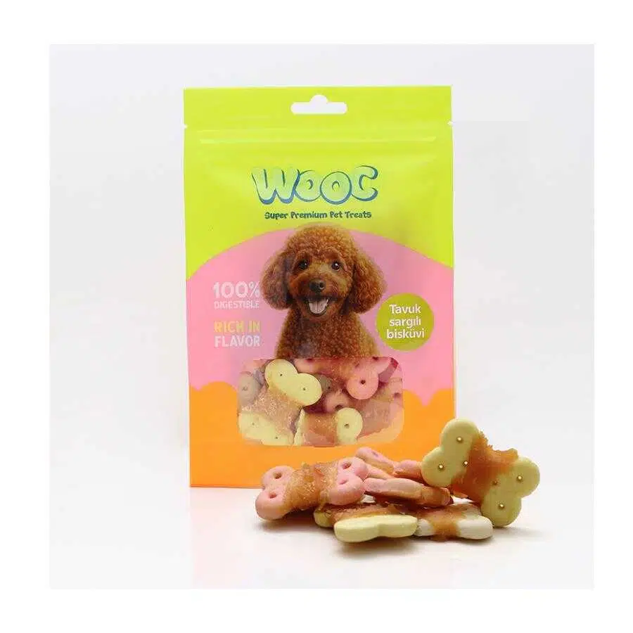 Wooc Tavuk Sargılı Bisküvi Köpek Ödül Maması 75 Gr