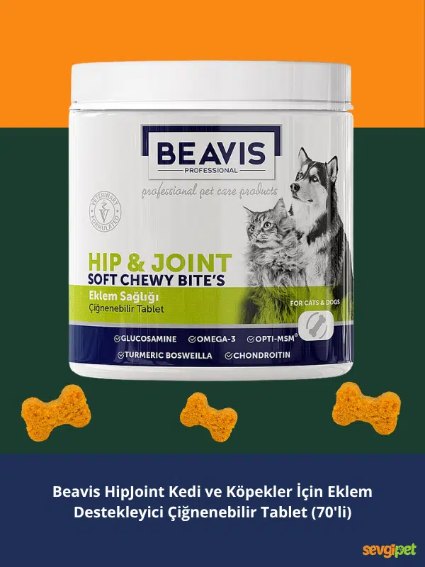 Hip & Joint Care Kedi ve Köpekler İçin Kalça ve Eklem Destekleyici Çiğnenebilir Tablet (105 GR / 70 Tablet)