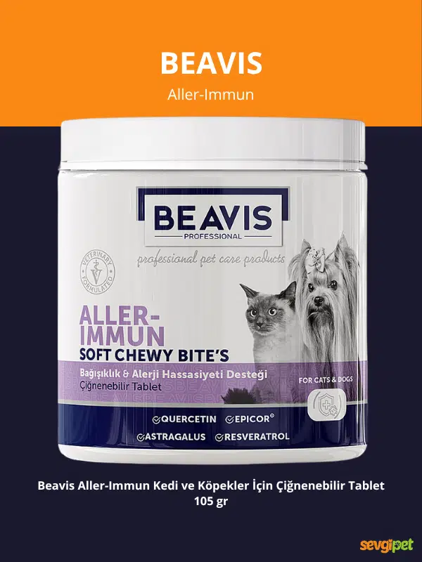 Aller-Immune Kedi ve Köpekler İçin Hassasiyet Karşıtı Çiğnenebilir Tablet 105 GR