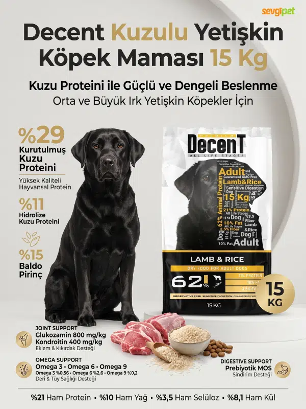Kuzulu Yetişkin Köpek Maması 15 KG (Yeme Garantili)