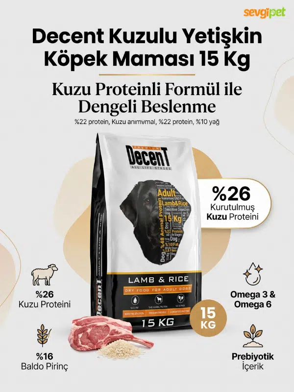 Kuzulu Yetişkin Köpek Maması 15 KG (Yeme Garantili) Kuzulu Yetişkin Köpek Maması 15 KG (Yeme Garantili)