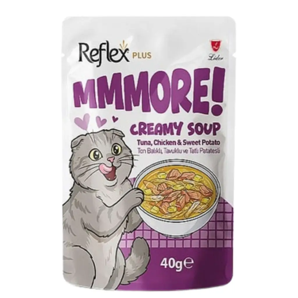 MMMORE Ton Balıklı Tavuklu ve Tatlı Patatesli Kremalı Kedi Çorbası 40gr