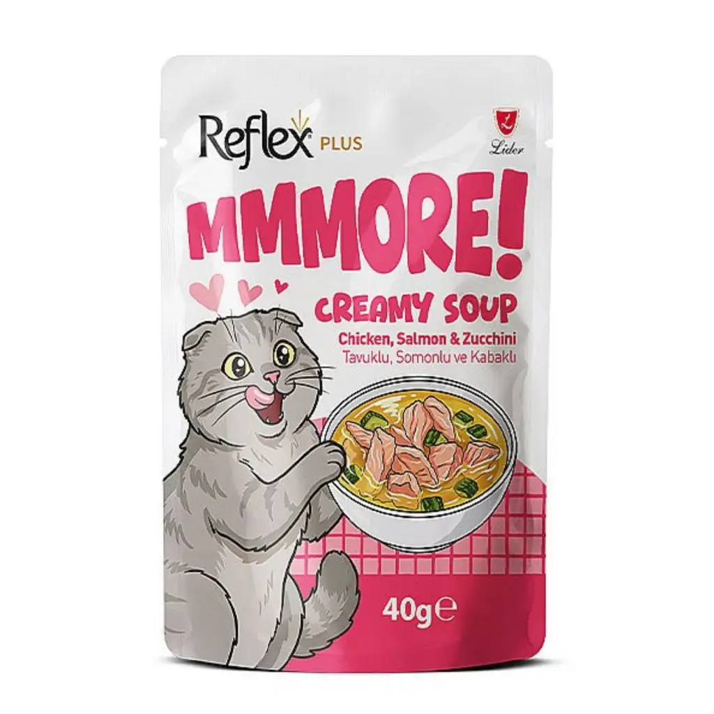 MMMORE Tavuklu Somonlu ve Kabaklı Kremalı Kedi Çorbası 40gr
