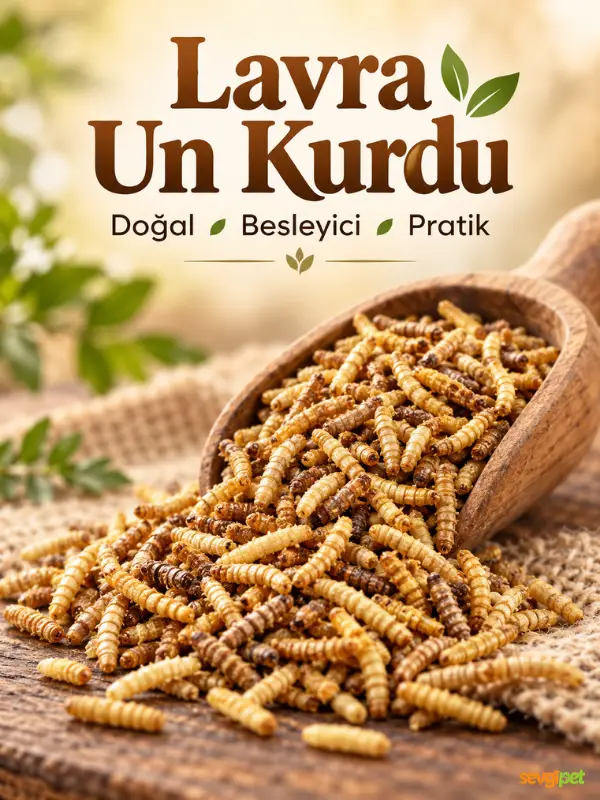 WHTRD Kurutulmuş Larva Un Kurdu 500 gr (Kuşlar, Sürüngenler ve Akvaryum Balıkları İçin Doğal Yüksek Proteinli Canlı Yem Alternatifi)