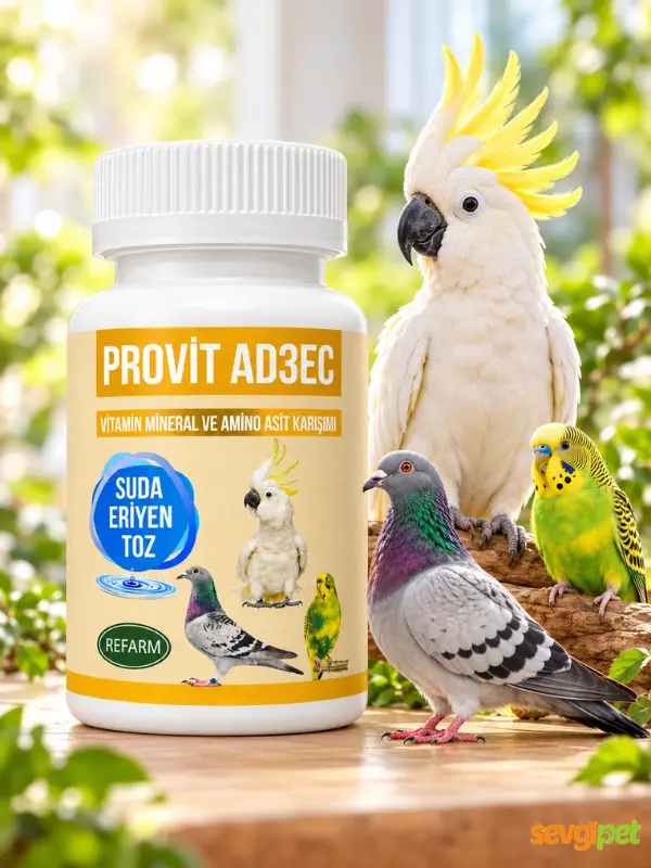 RFRM PRVT AD3EC Kuşlar İçin Suda Çözünen Çok Amaçlı Vitamin Takviyesi 100 gr