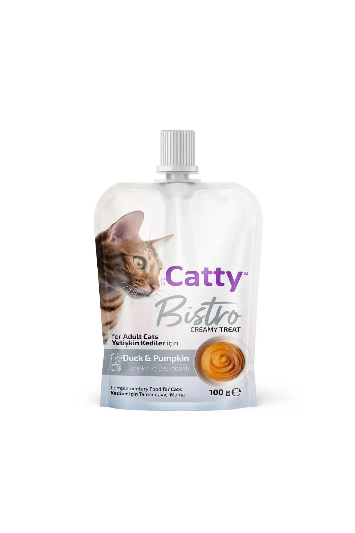 Bistro Ördekli ve Balkabaklı Yetişkin Kedi Krema Ödülü 100 Gr