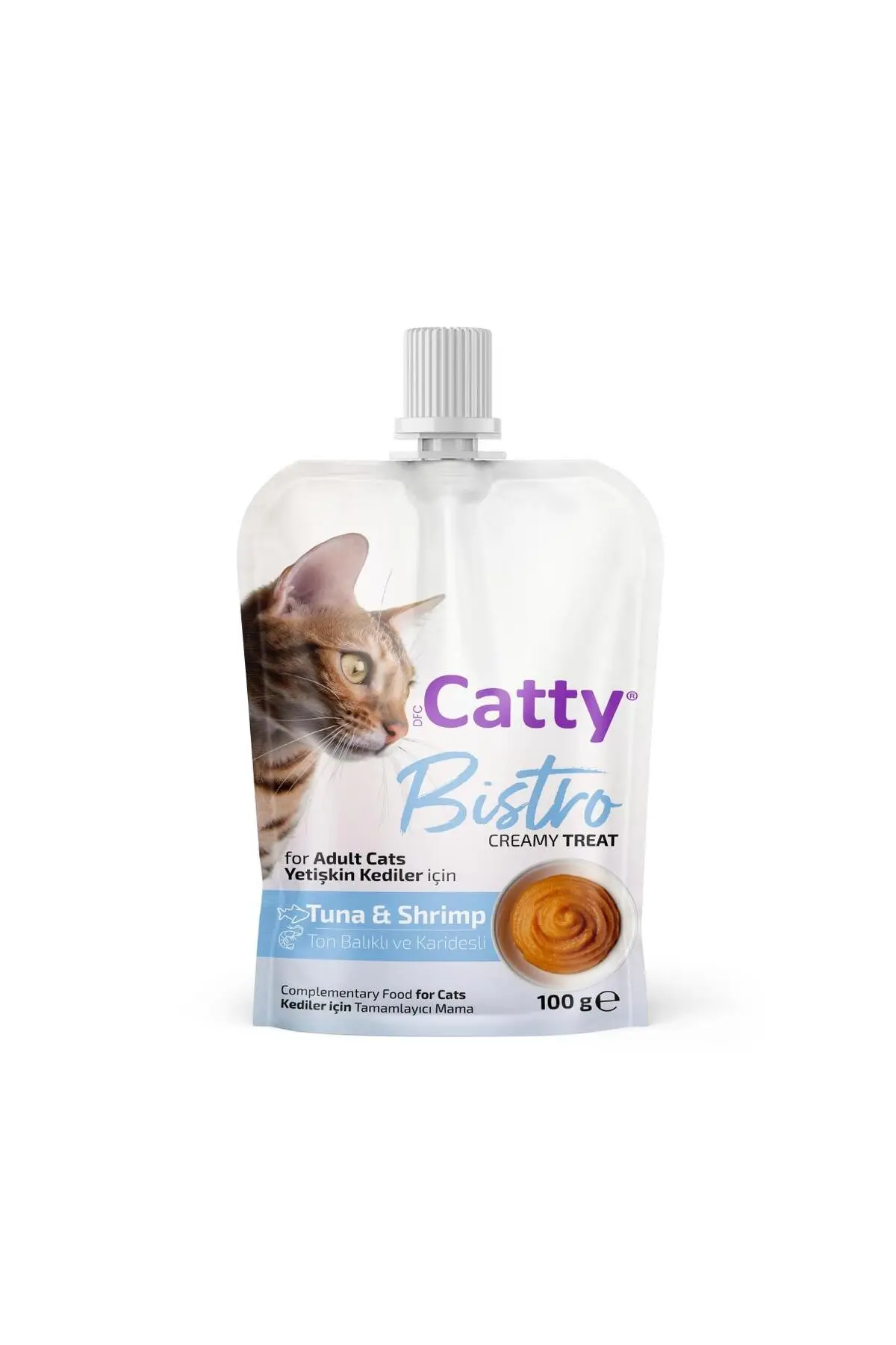 Bistro Ton Balıklı ve Karidesli Yetişkin Kedi Krema Ödülü 100 Gr