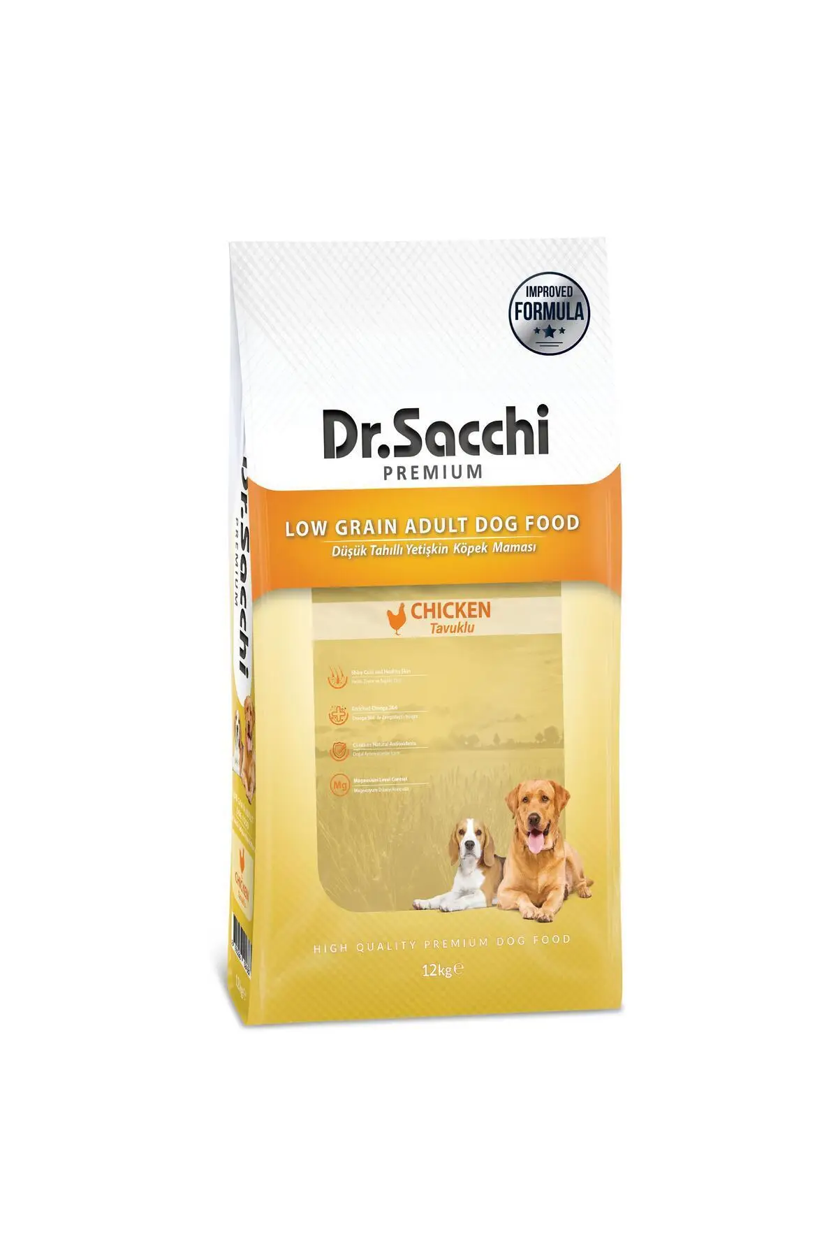 Dr. Sacchi Dr.Sacchi Premium Düşük Tahıllı Tavuklu Yetişkin Köpek Maması 12 Kg