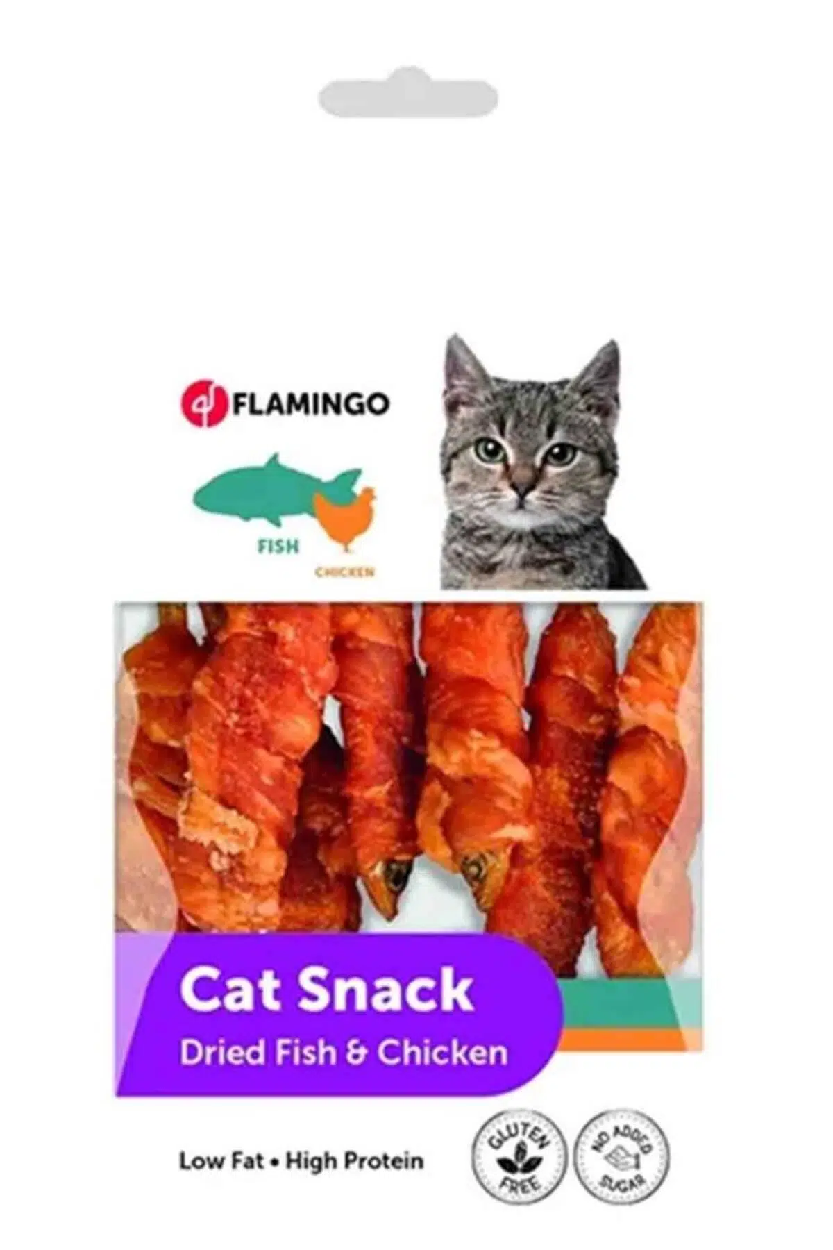 Flamingo Hapki Kurutulmuş Balık ve Tavuklu Kedi Ödülü 50gr Skt:11/2024