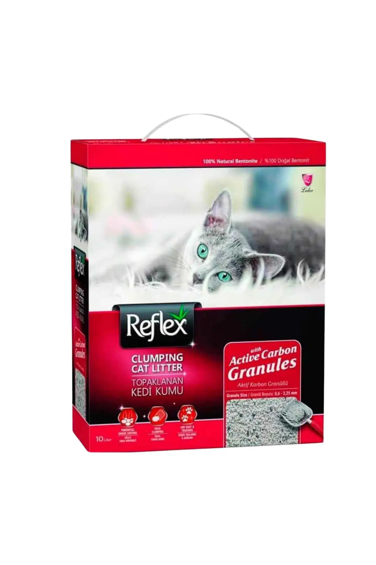 Granül Aktif Karbonlu Süper Hızlı Topaklanan Kedi Kumu 10lt