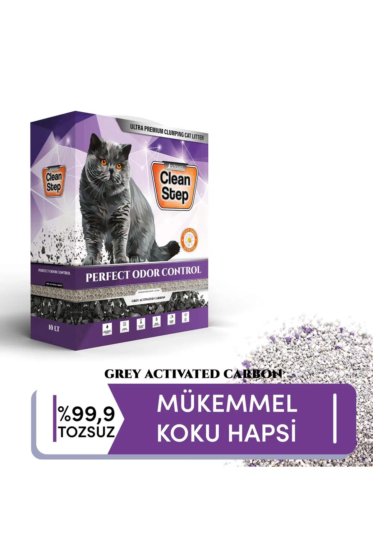 jadawa Clean Step Perfect Odor Control Aktif Karbonlu Mükemmel Koku Kontrolü Papatya Kokulu Ince Tane Topak