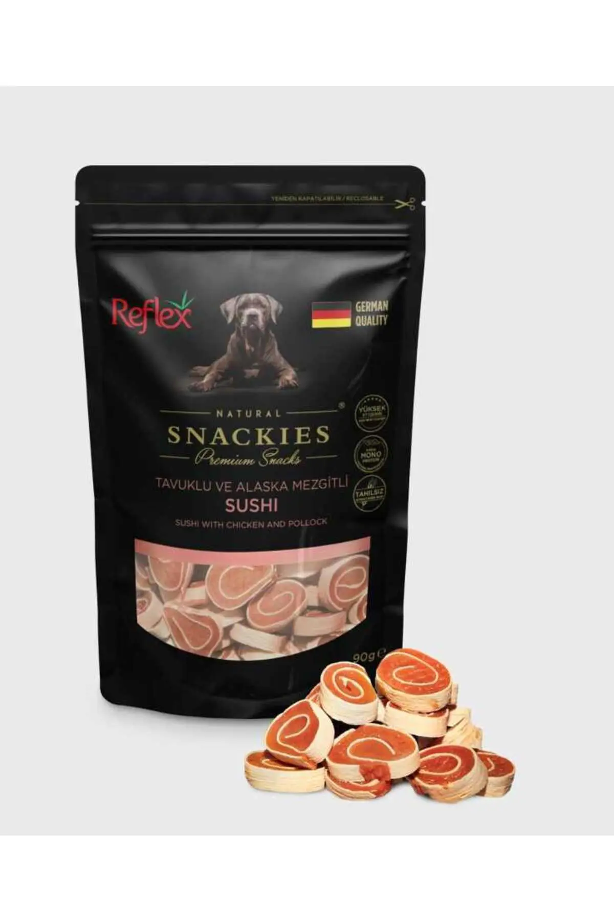 Reflex Snackies Tavuklu Balıklı Sushi Köpek Ödülü 90 Gr