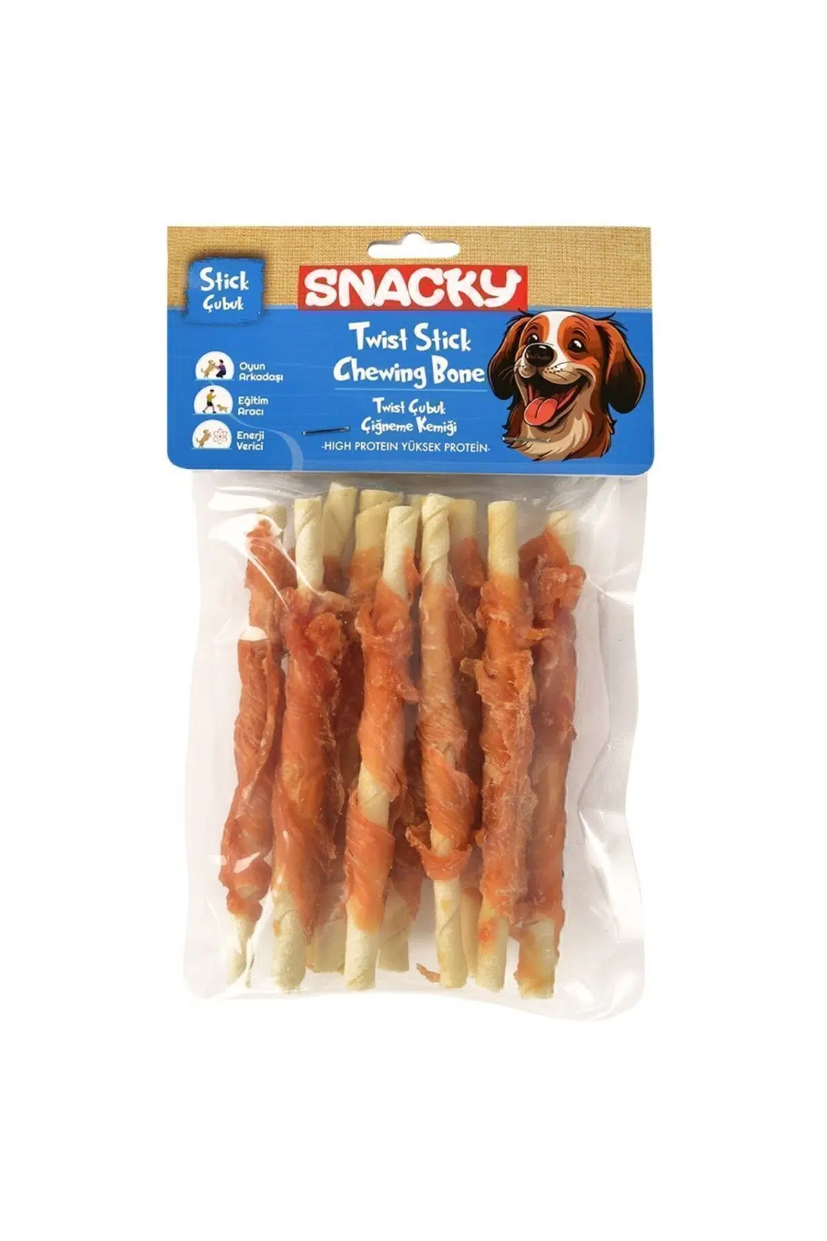 Snacky T. Tavuk Sargılı Çubuk Köpek Ödül 10'lu *13cm *100g